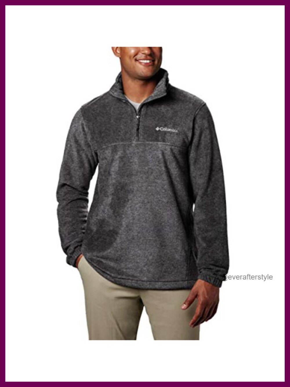 Big & Tall Half Zip Fleece Pullover Jacket Anorak Long Sleeve Cold Weather